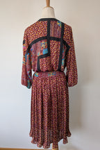 Vintage 80s Diane Freis Georgette Dress Size L