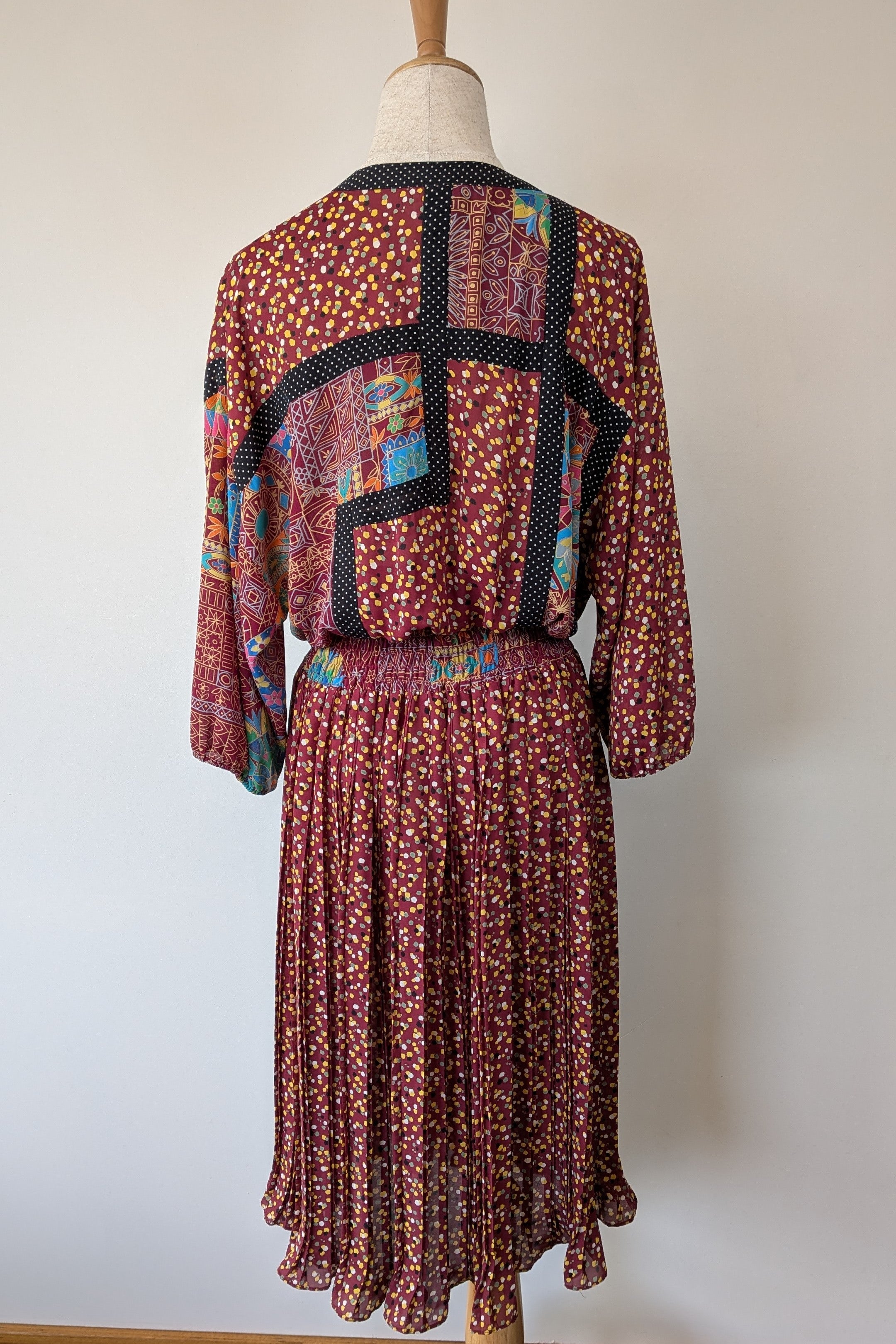 Vintage 80s Diane Freis Georgette Dress Size L