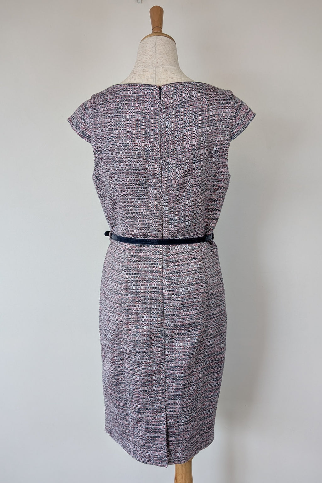 Review Tweed Pencil Dress with Belt Size 12