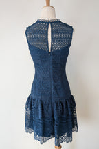 Review Teal Lace Drop Waist Dress Size 6