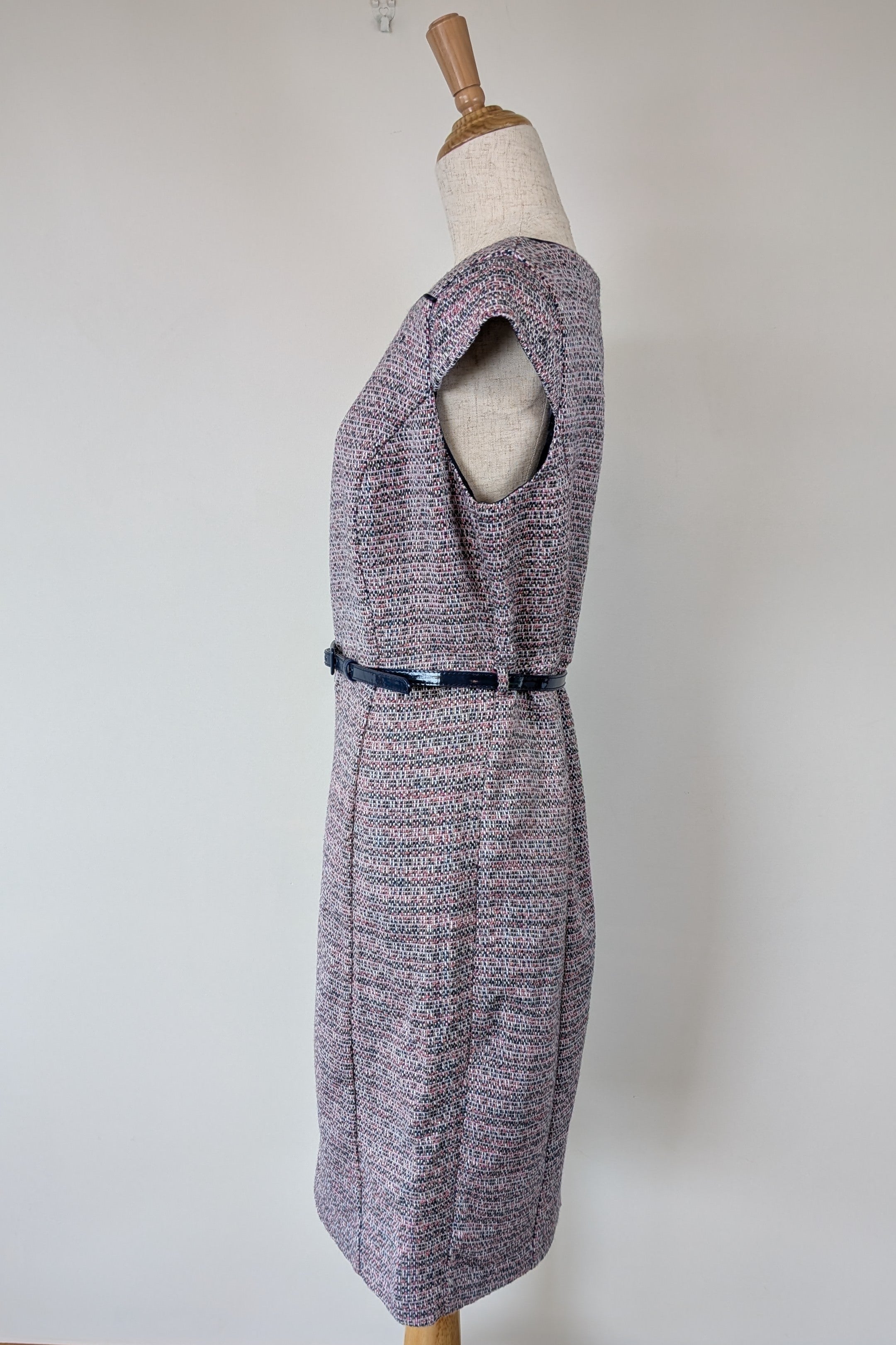 Review Tweed Pencil Dress with Belt Size 12