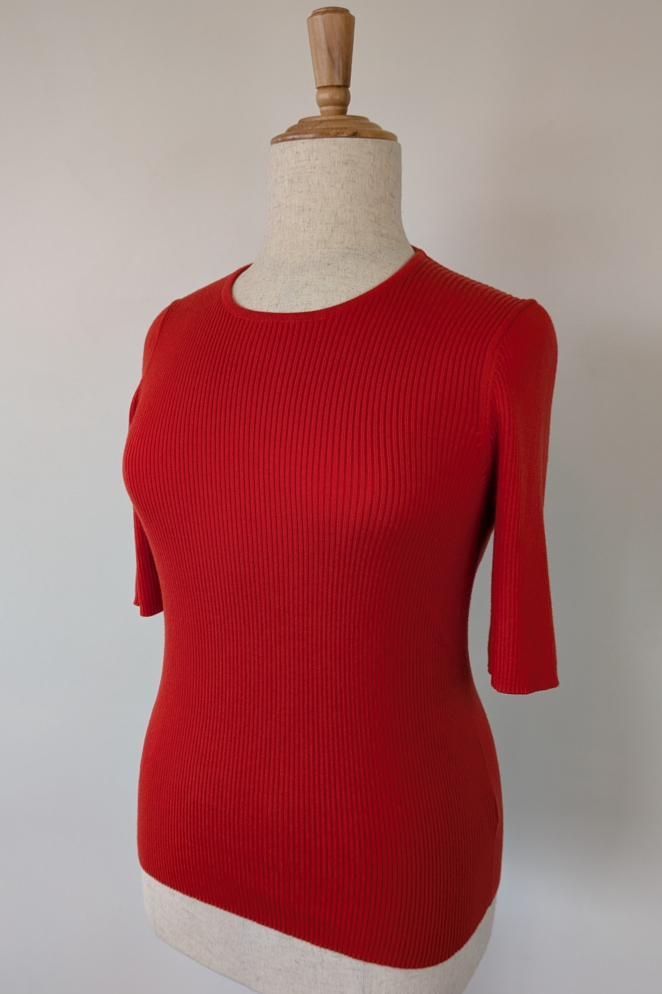 Boden Red Wool Cotton Knit Tee Size 16