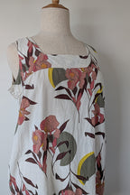 Next Linen Blend Floral Shift Dress Size 20