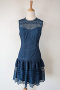 Review Teal Lace Drop Waist Dress Size 6