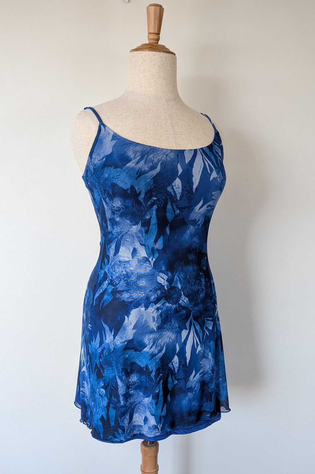 Luck & Trouble Lovesick Recycled Mesh Dress in Blue Size 16 BNWT RRP $70