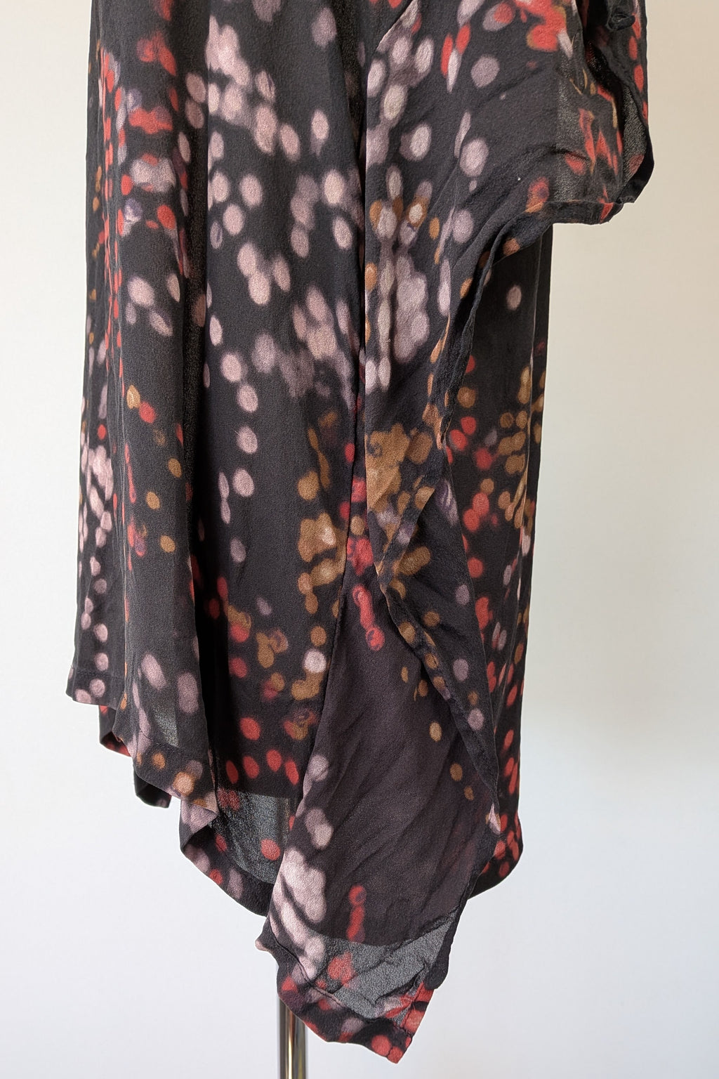 Vintage Y2K Kingan Jones 100% Silk Abstract Dot Top Size 12
