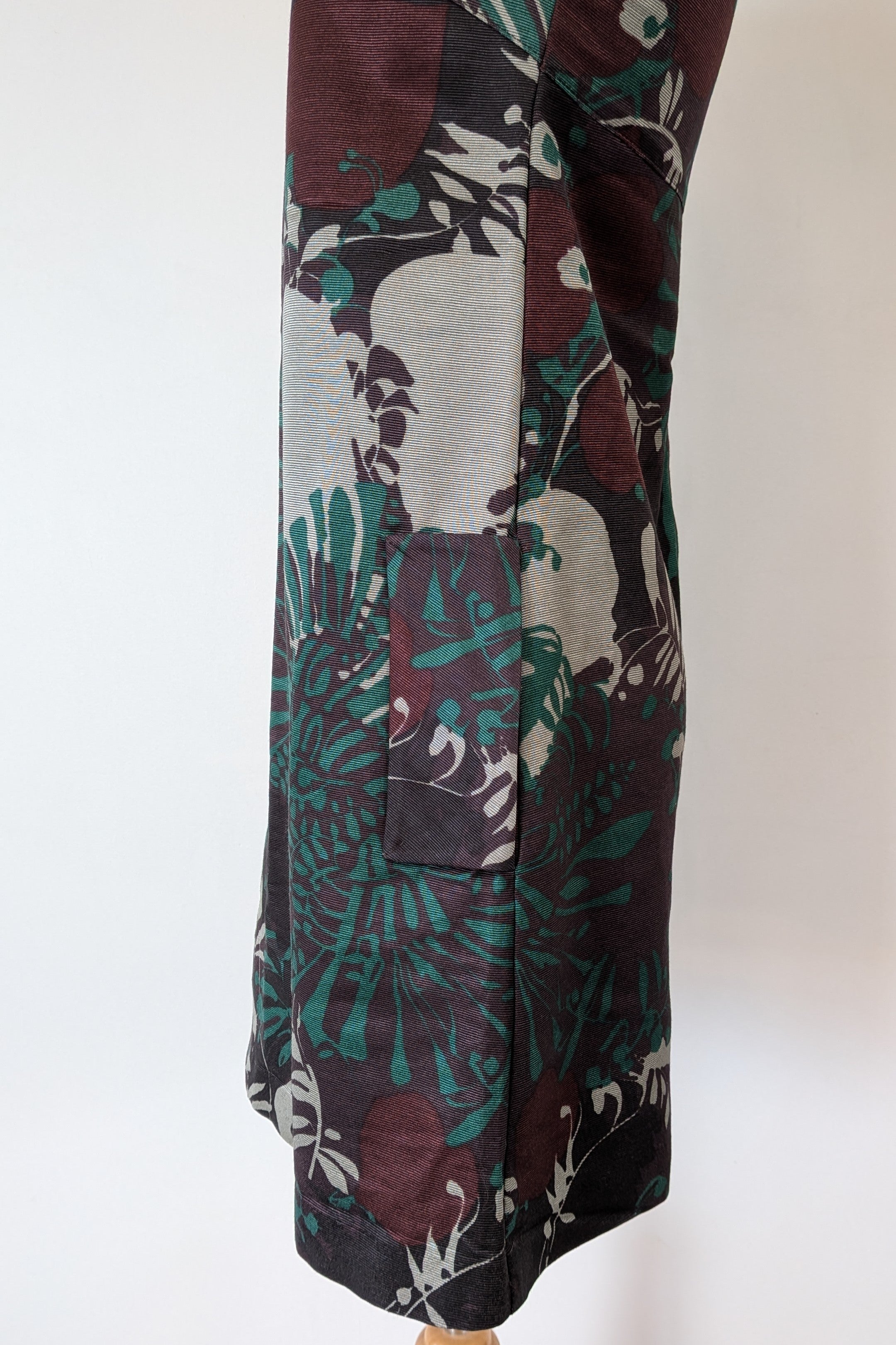 Vintage Cue Botanical Print Shift Dress Size 6