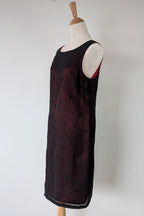 Vintage Y2K Suzanne Grae Red & Black Overlay Dress Size 12