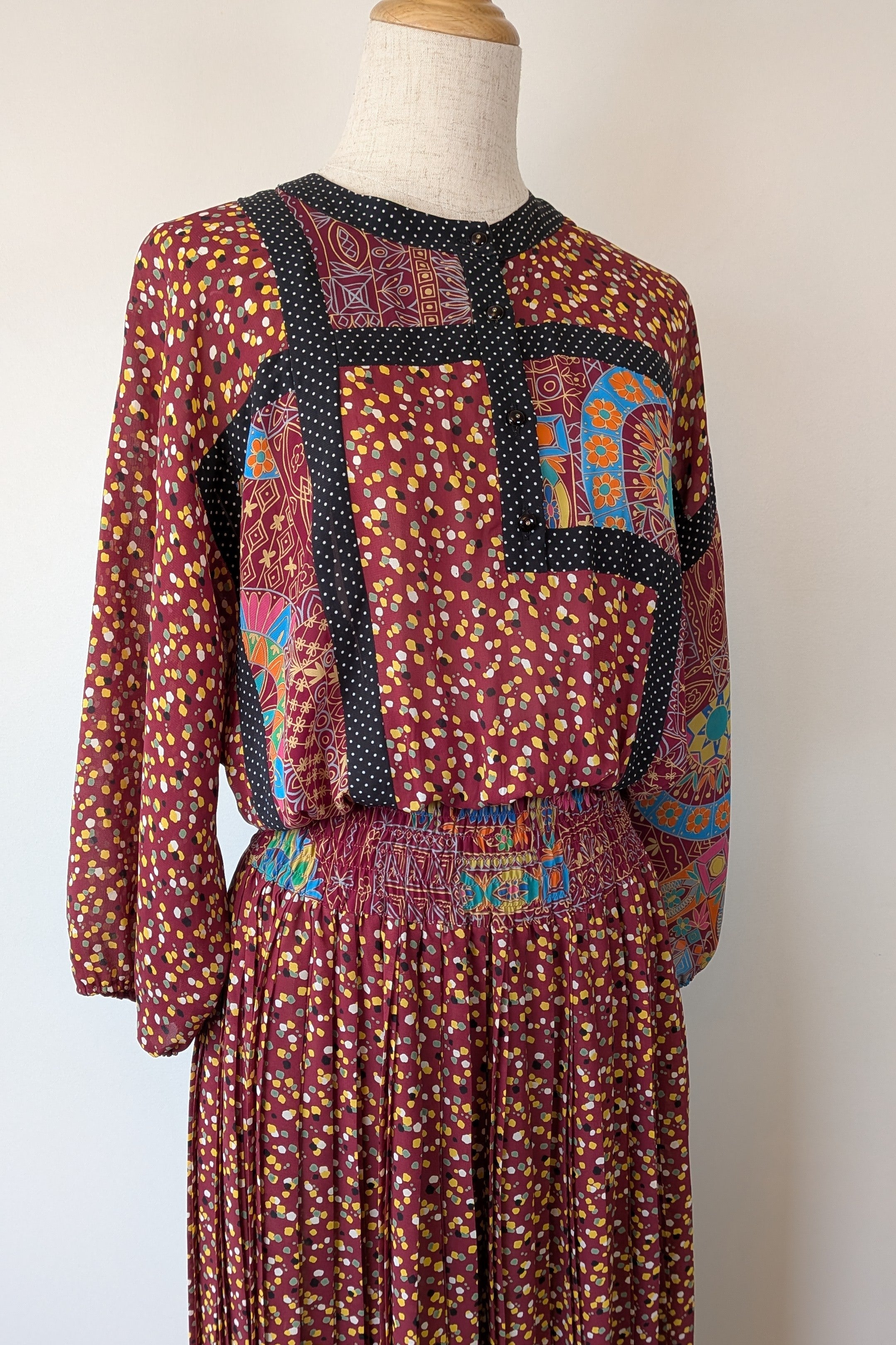 Vintage 80s Diane Freis Georgette Dress Size L