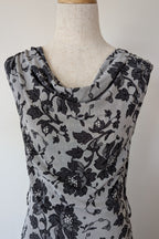 Vintage Y2K Tea Berry Floral Lace Cowl Neck Dress Size 8/10