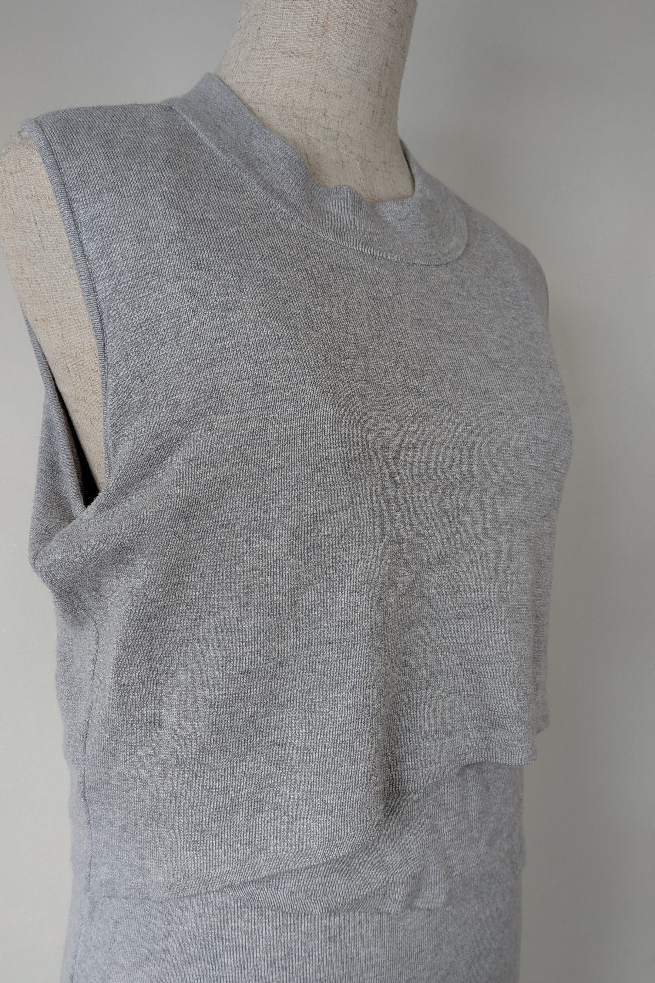 Ripe Maternity Silver Marle Layered Knit Nursing Dress Size M