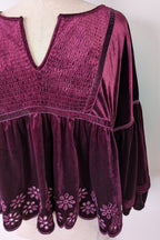 The Poetic Gypsy Burgundy Velvet Top Size 18/20
