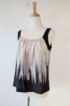 Jane Lamerton Petites Silk Abstract Monochrome Top Size 10