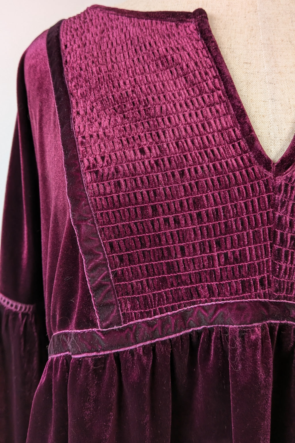 The Poetic Gypsy Burgundy Velvet Top Size 18/20