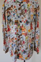 Blue Illusion x Nathalie Lété House of Cats PJ Top Size S