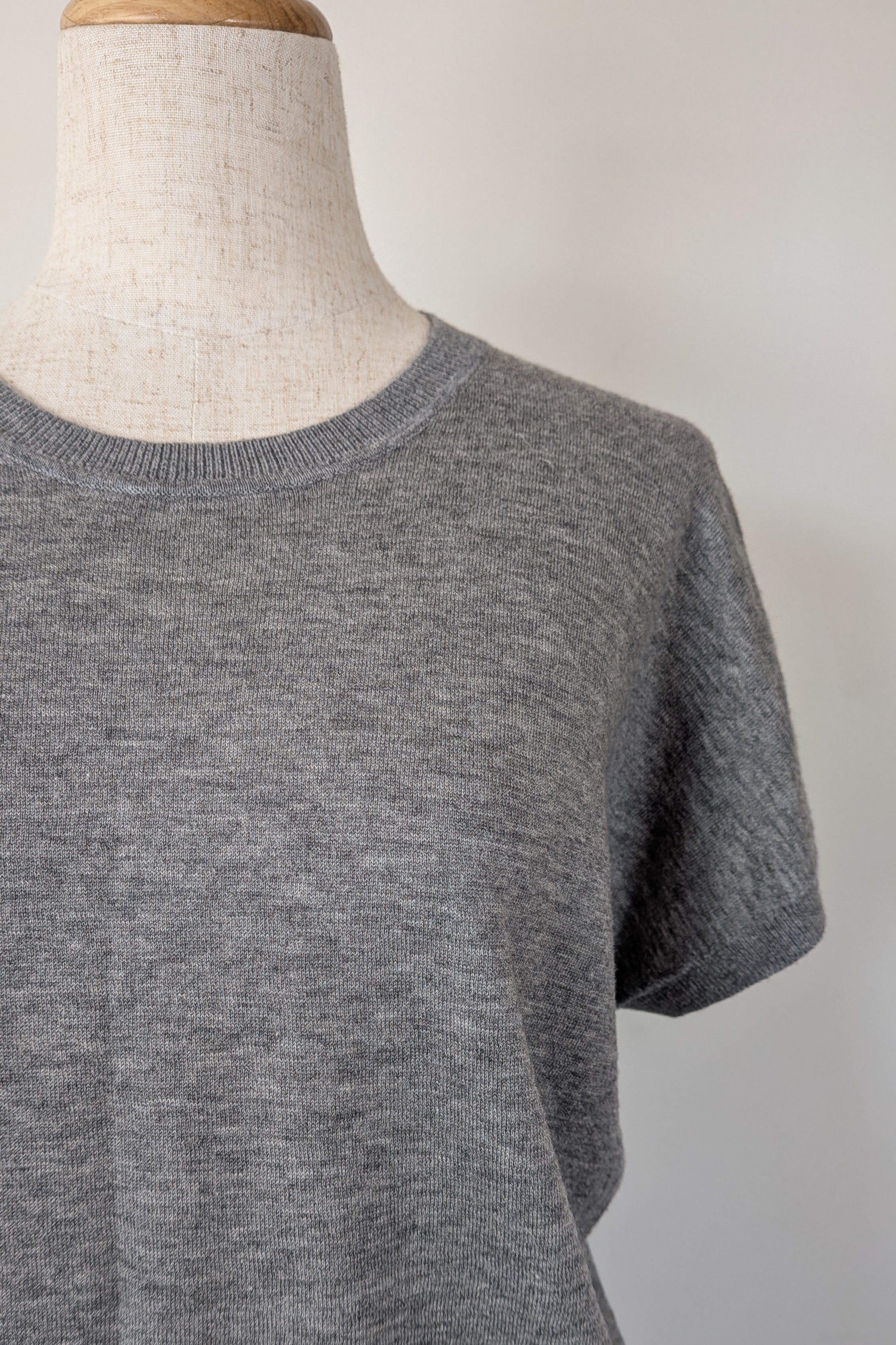 Country Road Grey Merino Wool & Silk Asymmetric Long Knit Top Size XXS