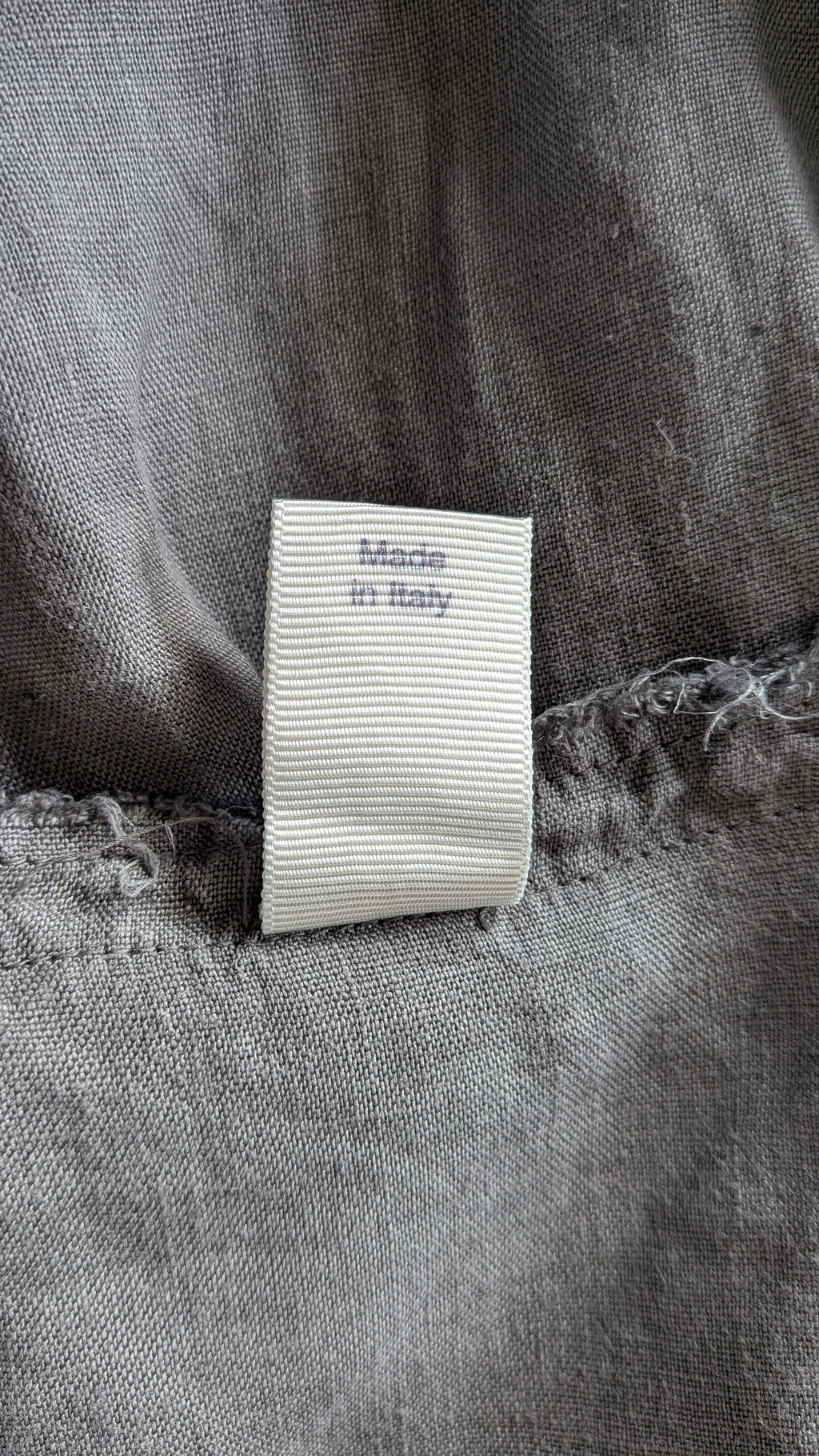 Montaigne Grey Pur Frayed Singlet Top in Linen Size S