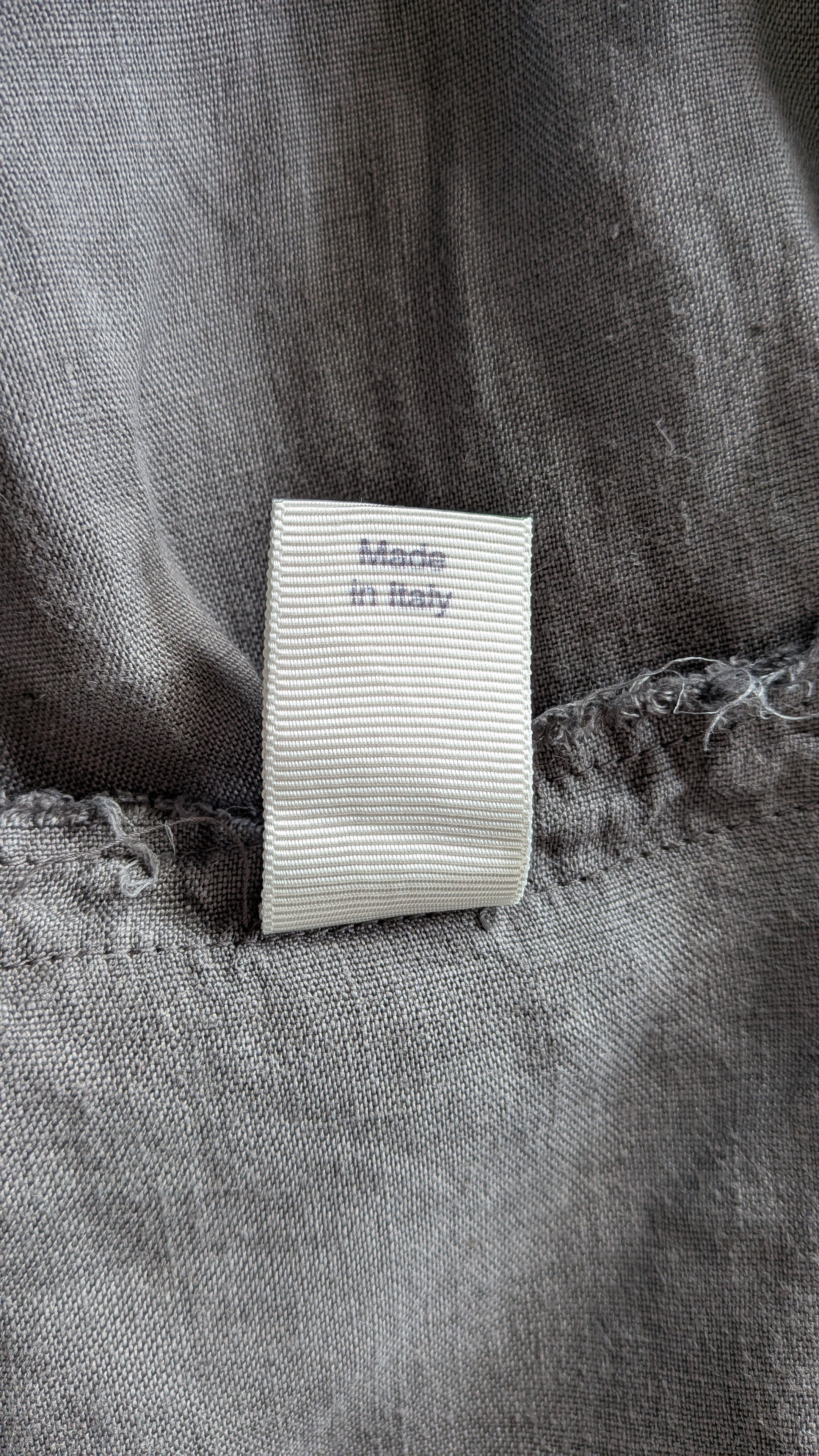 Montaigne Grey Pur Frayed Singlet Top in Linen Size S