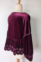 The Poetic Gypsy Burgundy Velvet Top Size 18/20