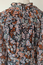 Topshop Floral Print Ruched Mini Dress Sz 14 RRP $80