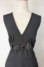 Vintage Y2K Crossroads Sleeveless Black Bow Cocktail Dress Size 12/14
