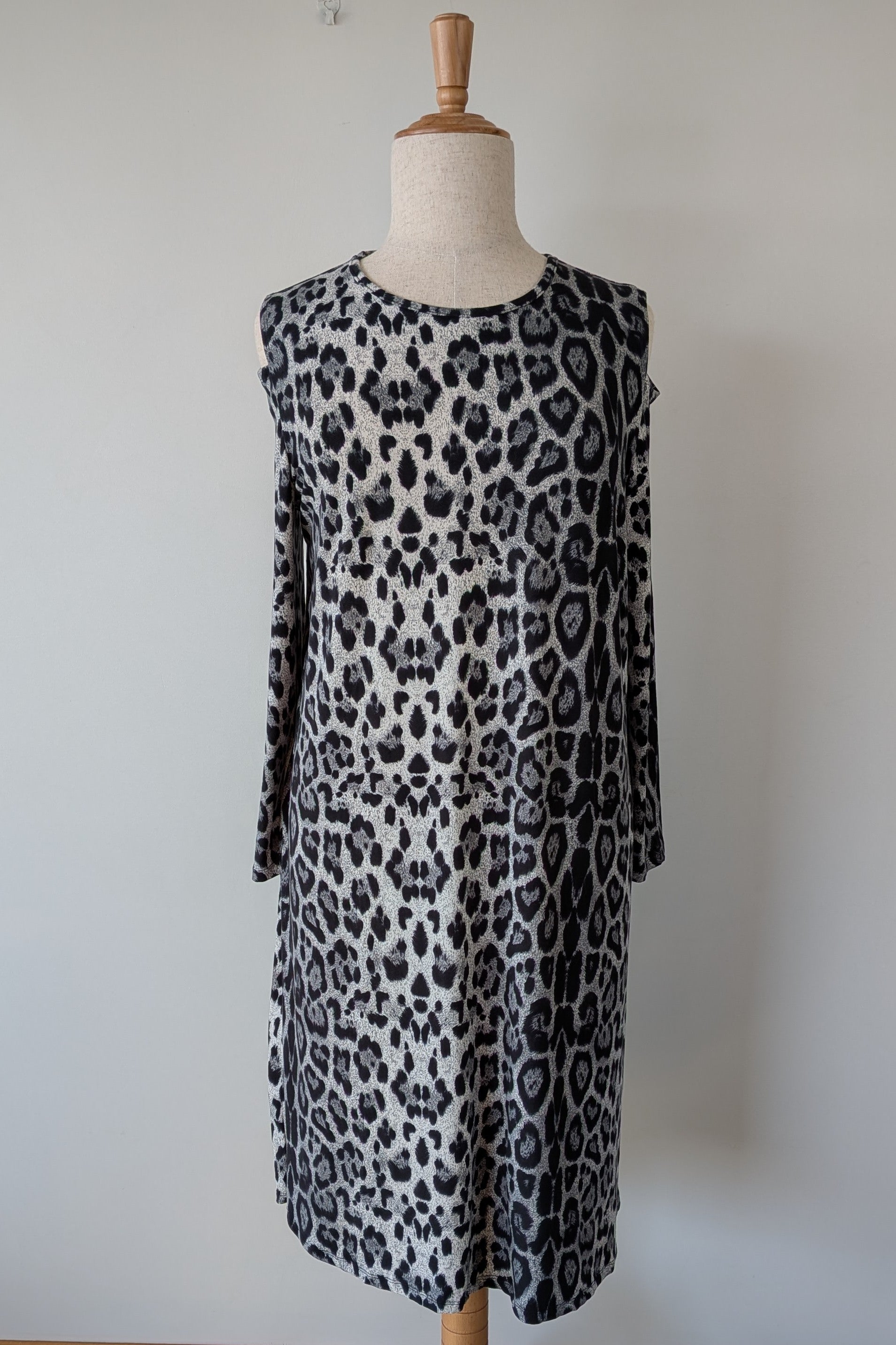 Threadz Black & Grey Leopard Print Dress Size XXL Brand New With Tags