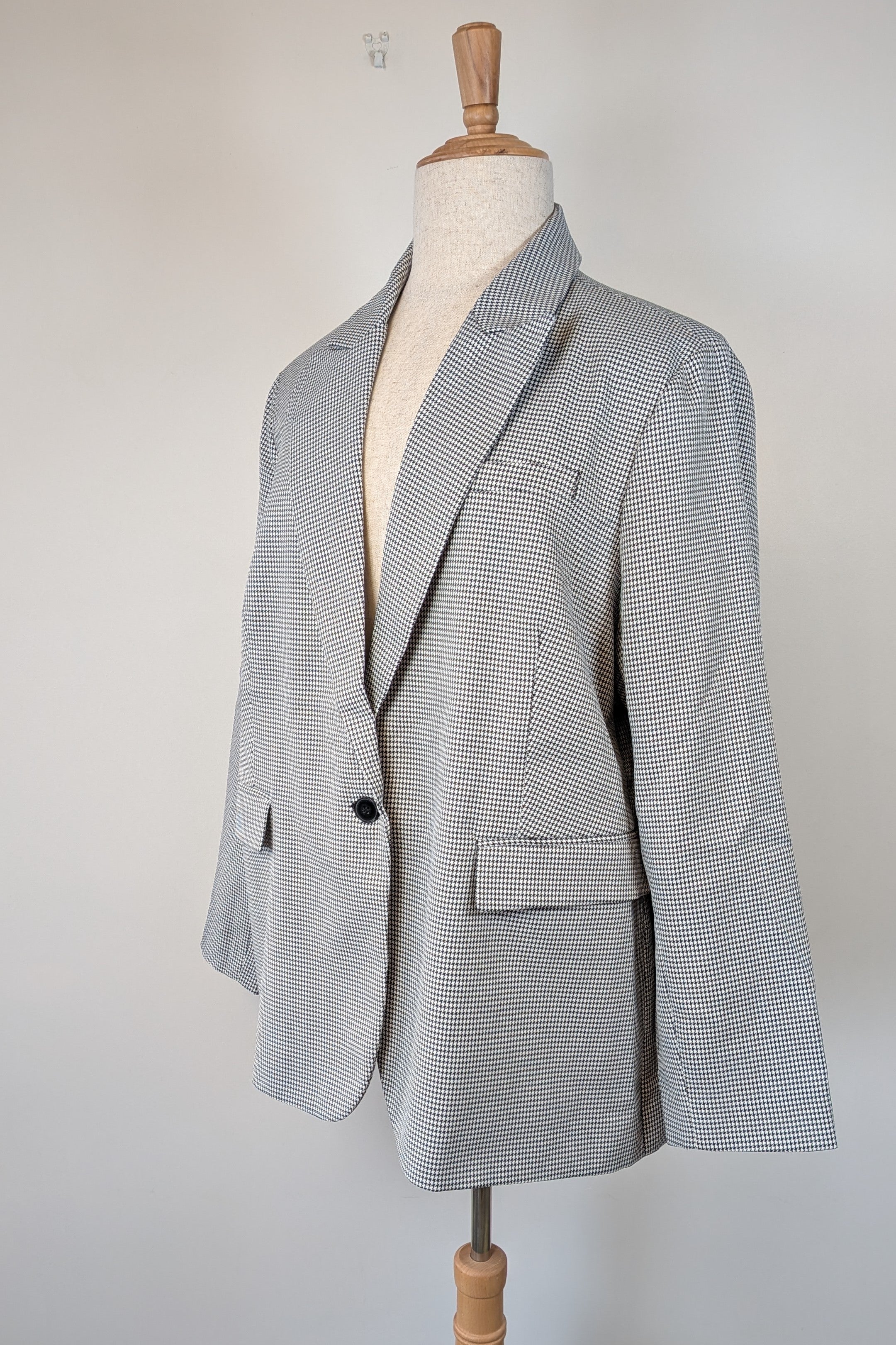 Beme Monochrome Houndstooth Blazer Size 24 Brand New With Tags RRP $109.95
