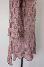 Lace Palace Antique Lace Crochet Pink Fairycore Tunic Top Size S/M