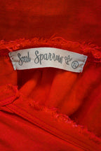 Soul Sparrow Red 100% Linen Top Size XL
