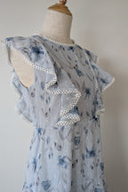 Bardot Junior Sadie Trim Dress in Blue Lily Size 16