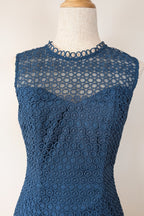Review Teal Lace Drop Waist Dress Size 6