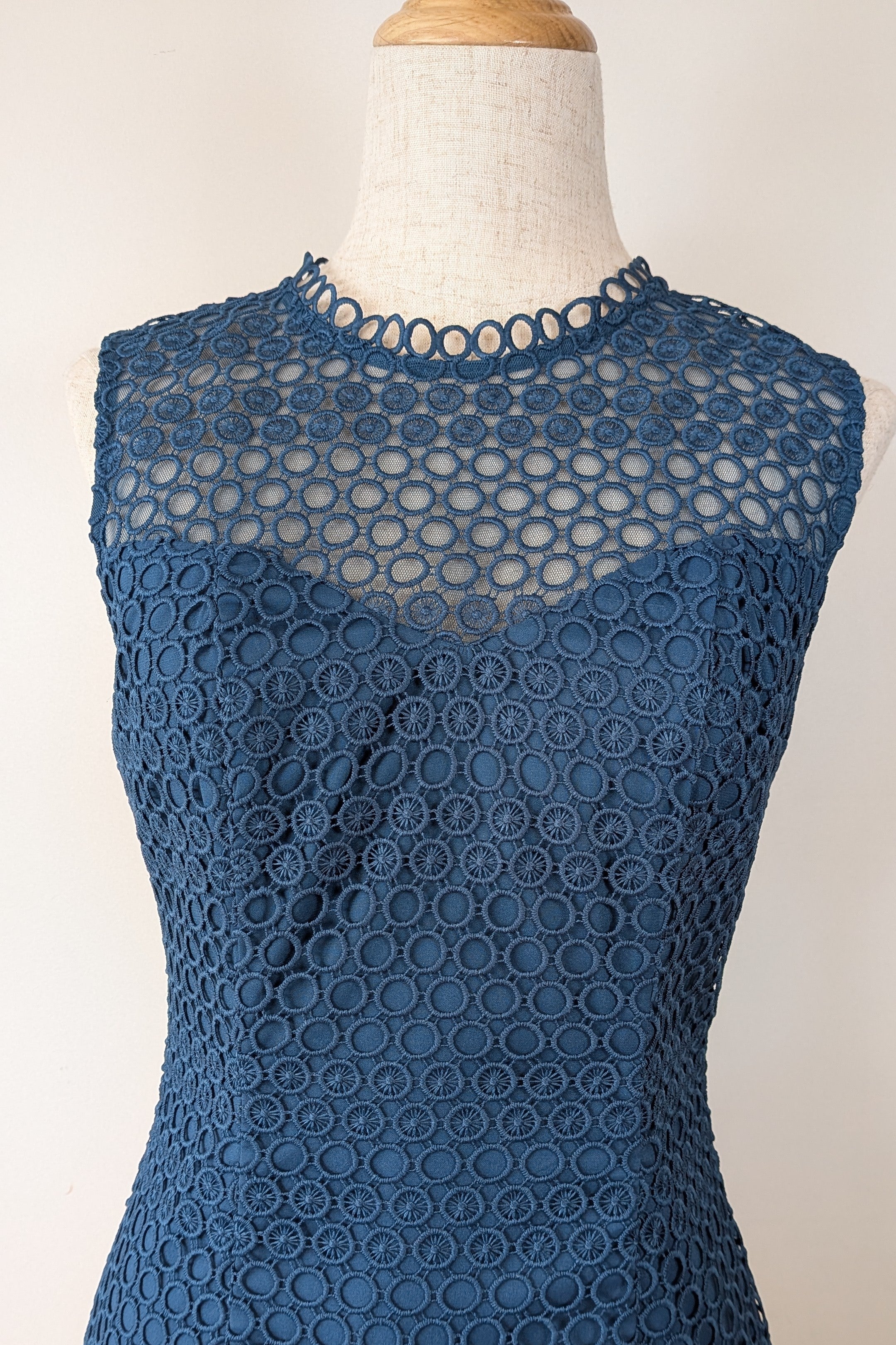Review Teal Lace Drop Waist Dress Size 6