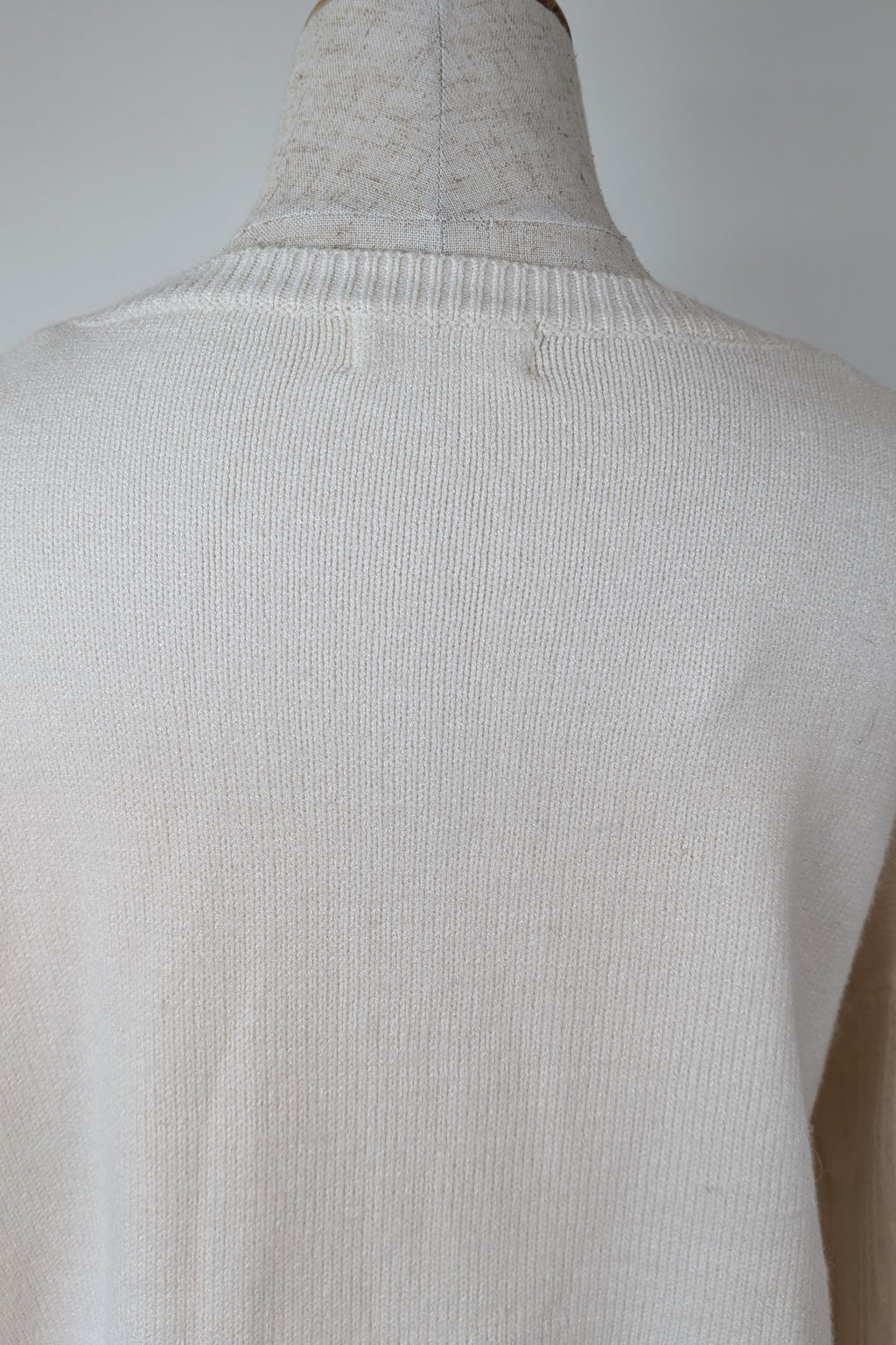 Vine Apparel White Wool Blend Iridescent Sequin Jumper Size M/L
