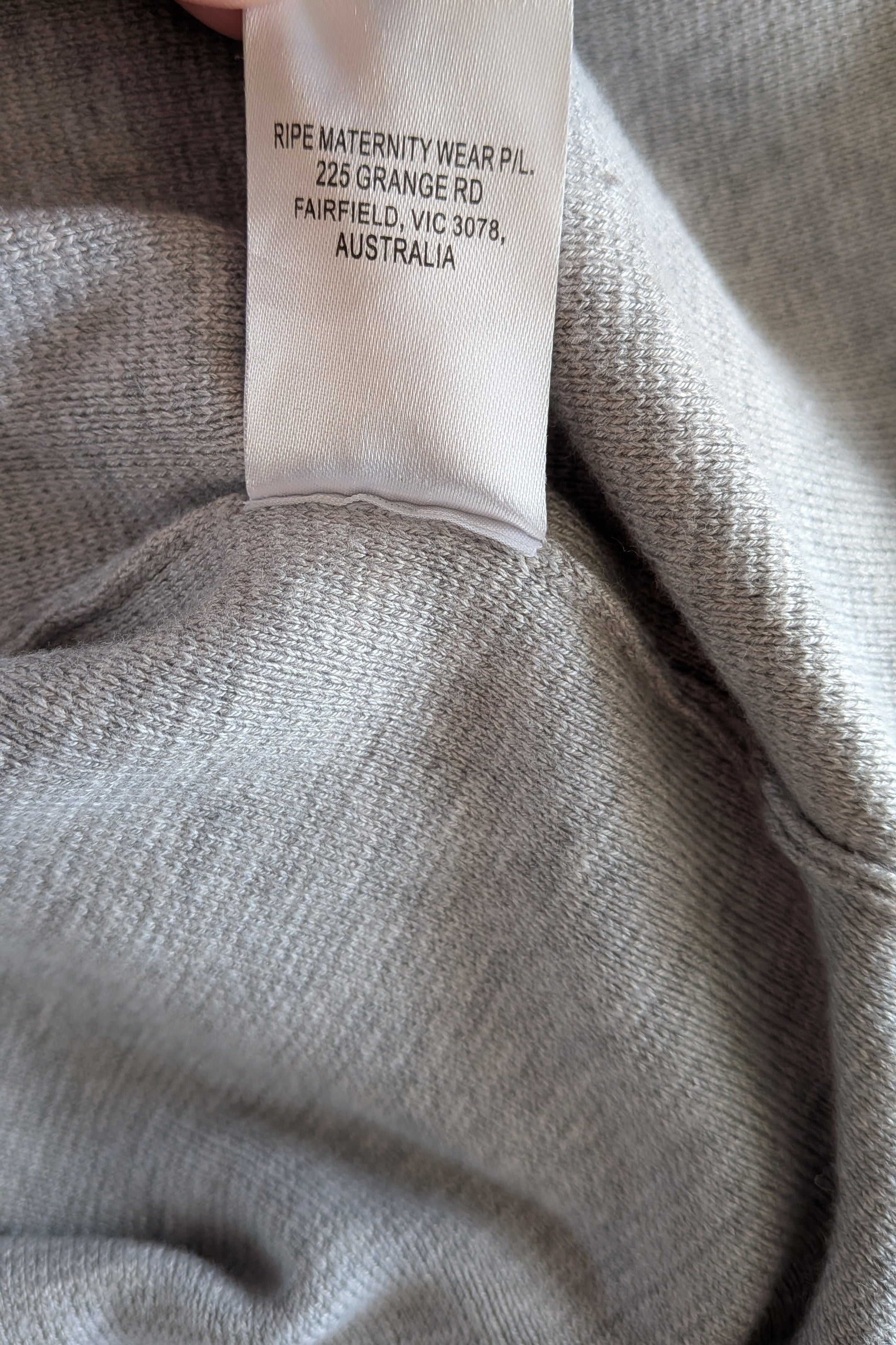 Ripe Maternity Silver Marle Layered Knit Nursing Dress Size M