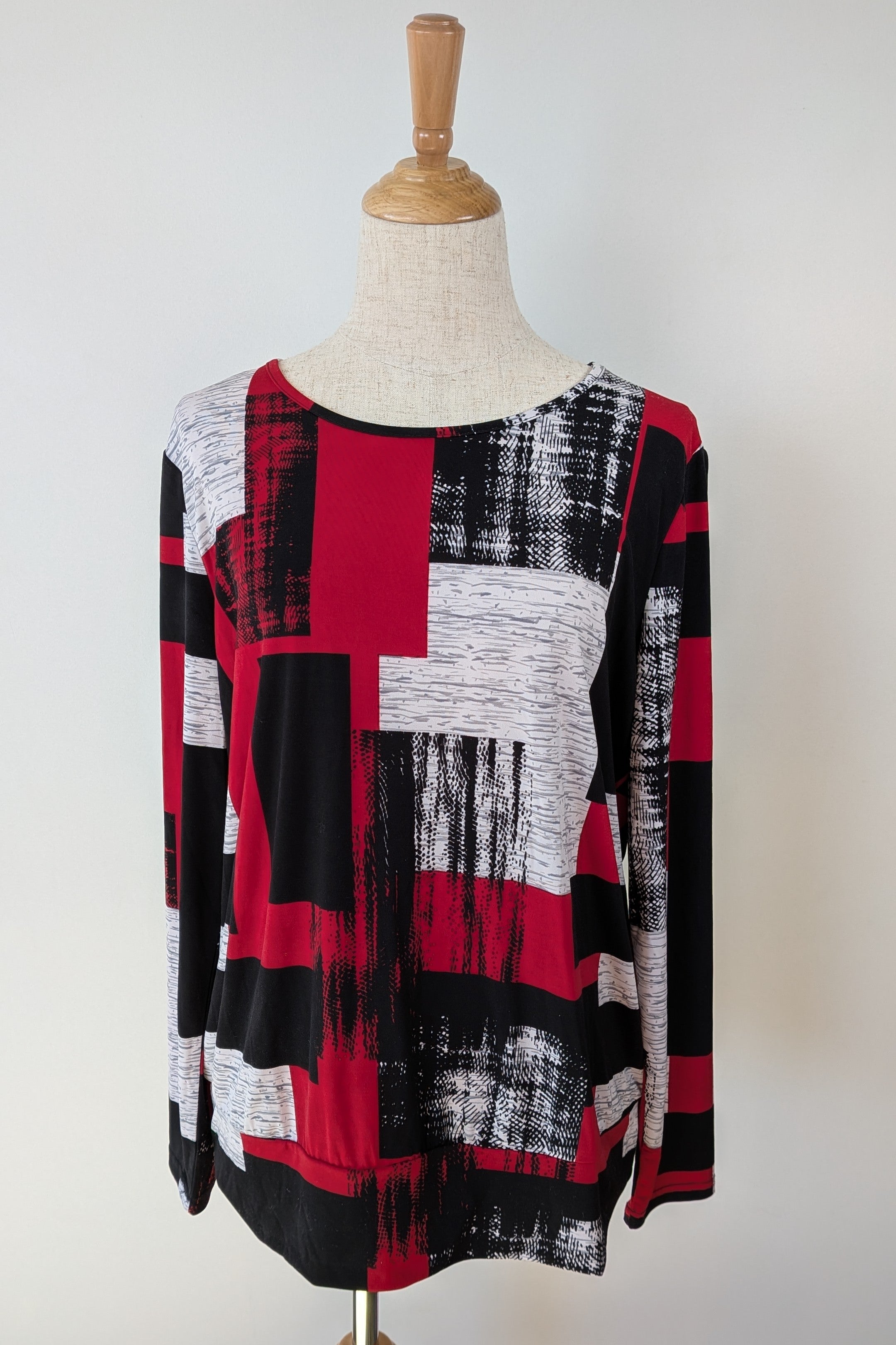 Noni B Colourblock Jester Red Knit Top Size S Brand New With Tags RRP $99.99