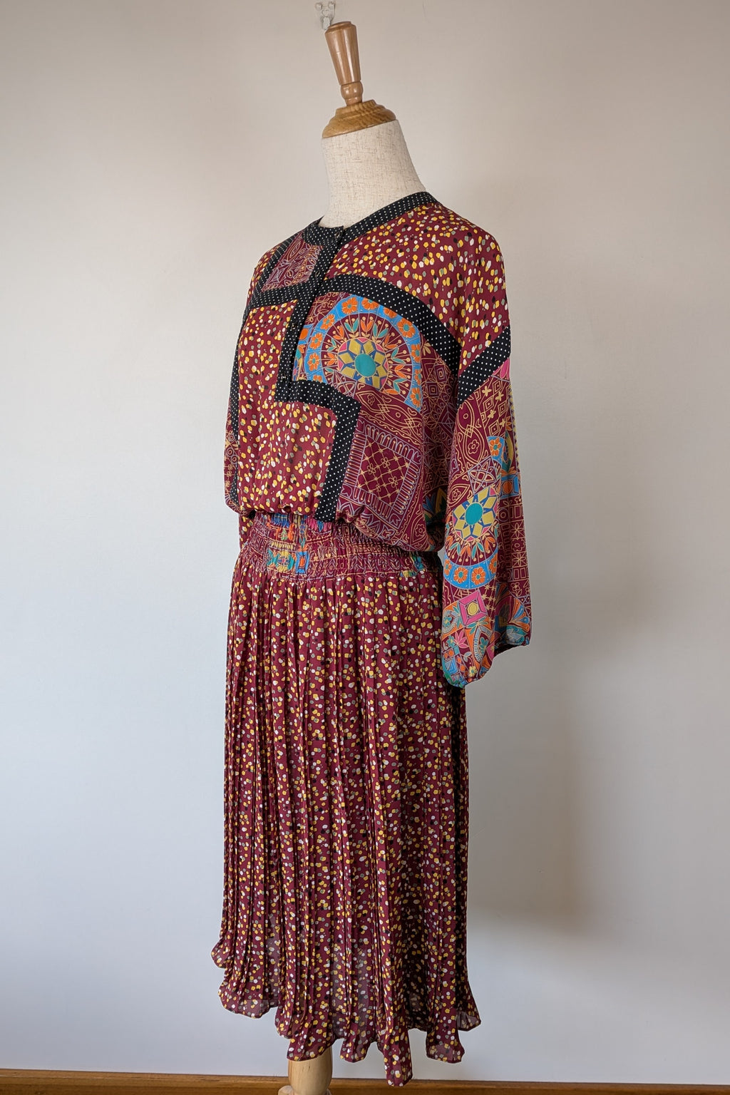 Vintage 80s Diane Freis Georgette Dress Size L