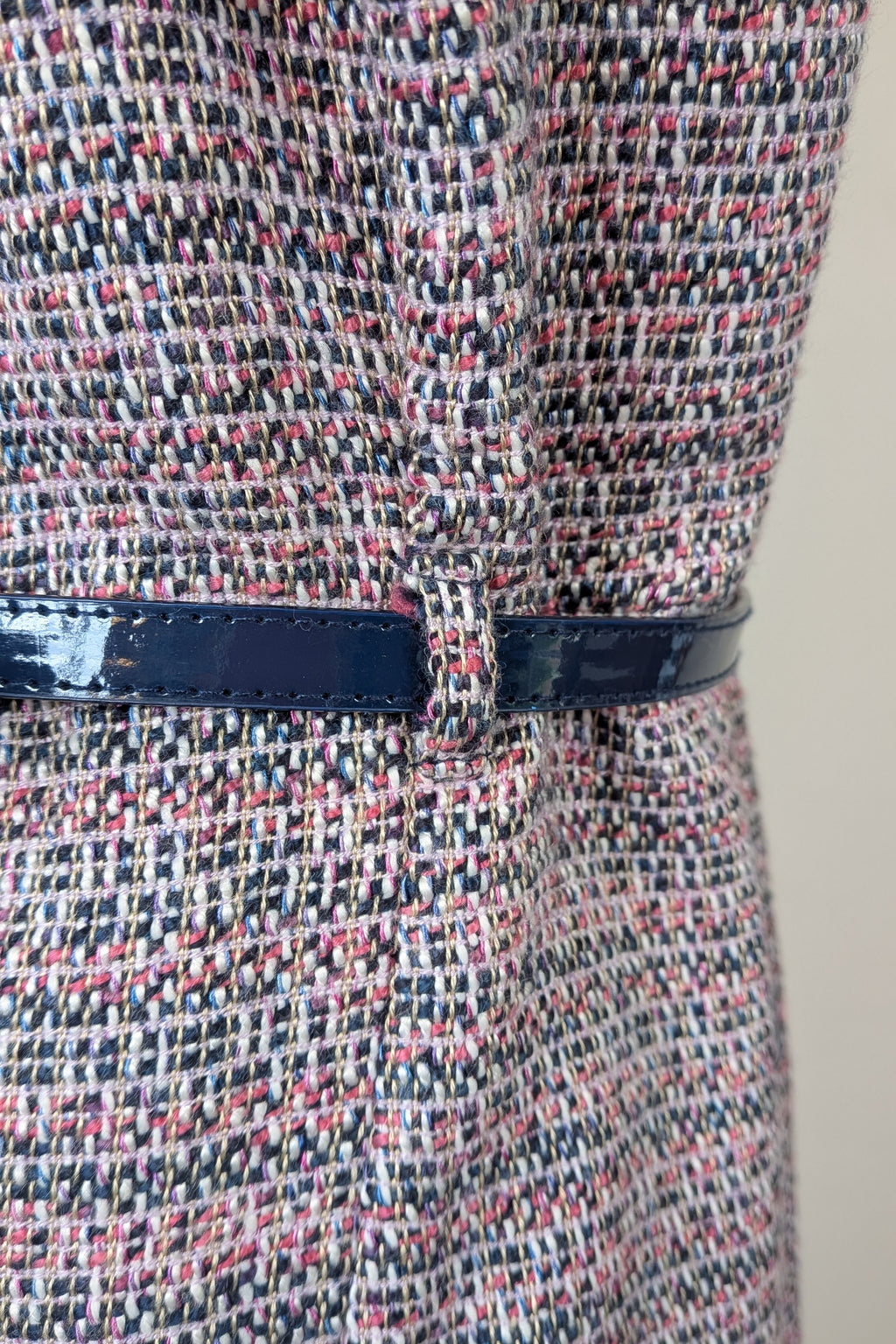 Review Tweed Pencil Dress with Belt Size 12
