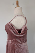 City Chic Jayla Cold Shoulder Velvet Rose Dress Size M