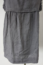 Montaigne Grey Pur Frayed Singlet Top in Linen Size S