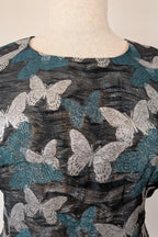Contony Black Label Metallic Butterfly Sheath Mini Dress Size 14/16