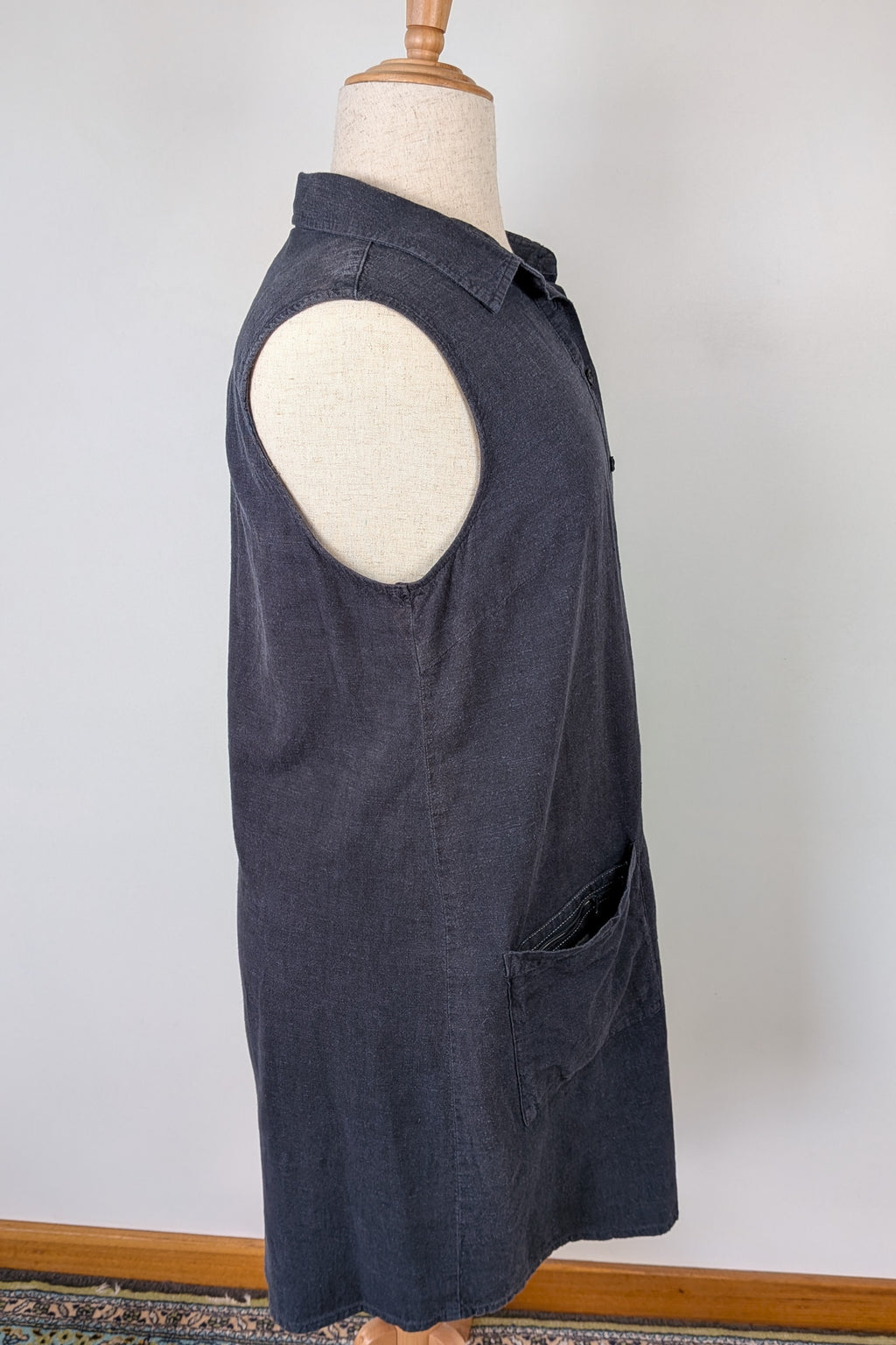 Kathmandu Hemp & Organic Cotton Navy Shirt Dress Size 16/18