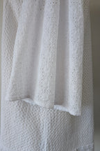 Blue Illusion 100% Organic Cotton White Embroidered Bell Sleeve Shirt Size M