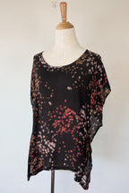 Vintage Y2K Kingan Jones 100% Silk Abstract Dot Top Size 12