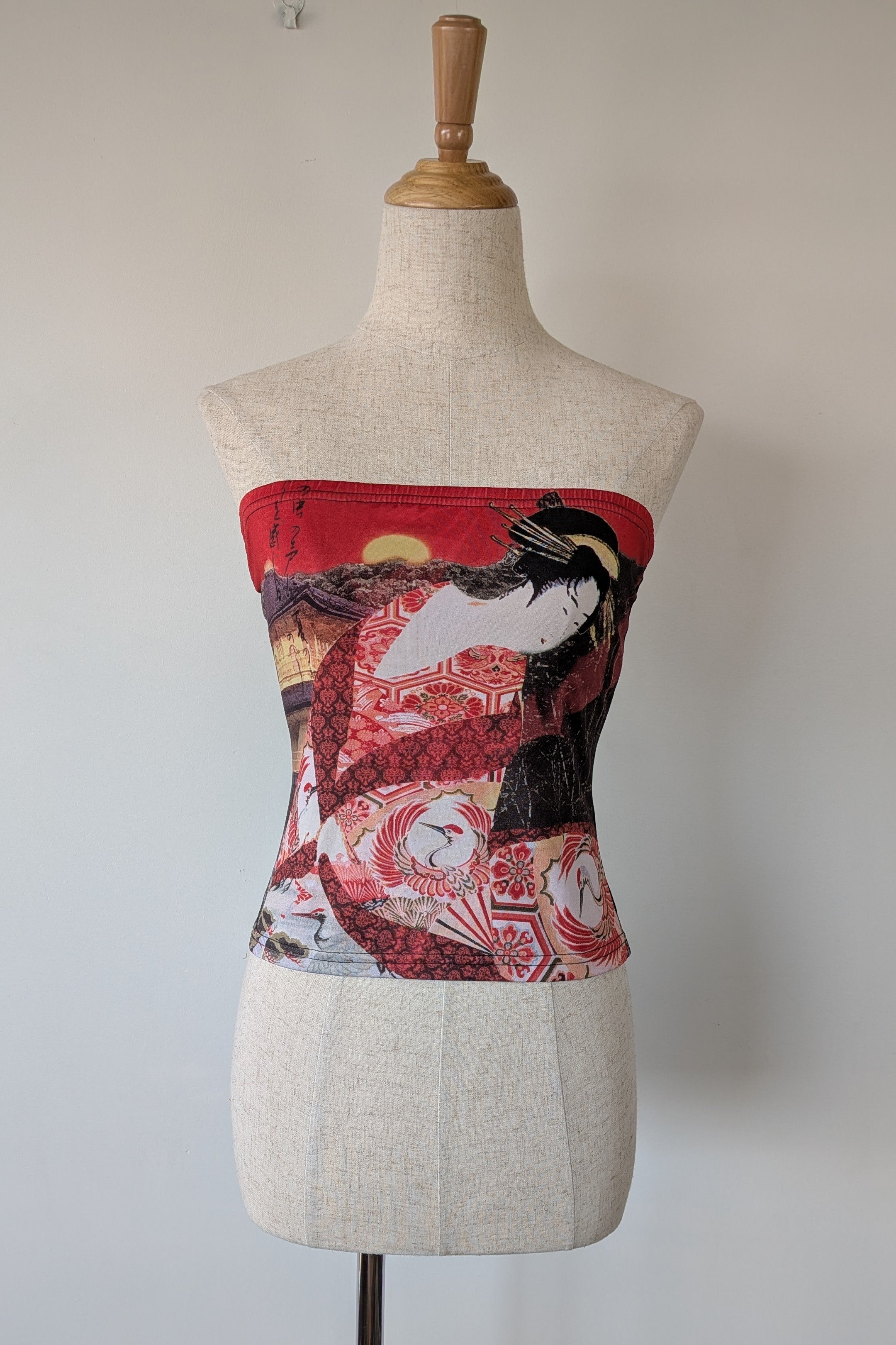 Vintage Y2K Xcepsion Oriental Tube Top Size S
