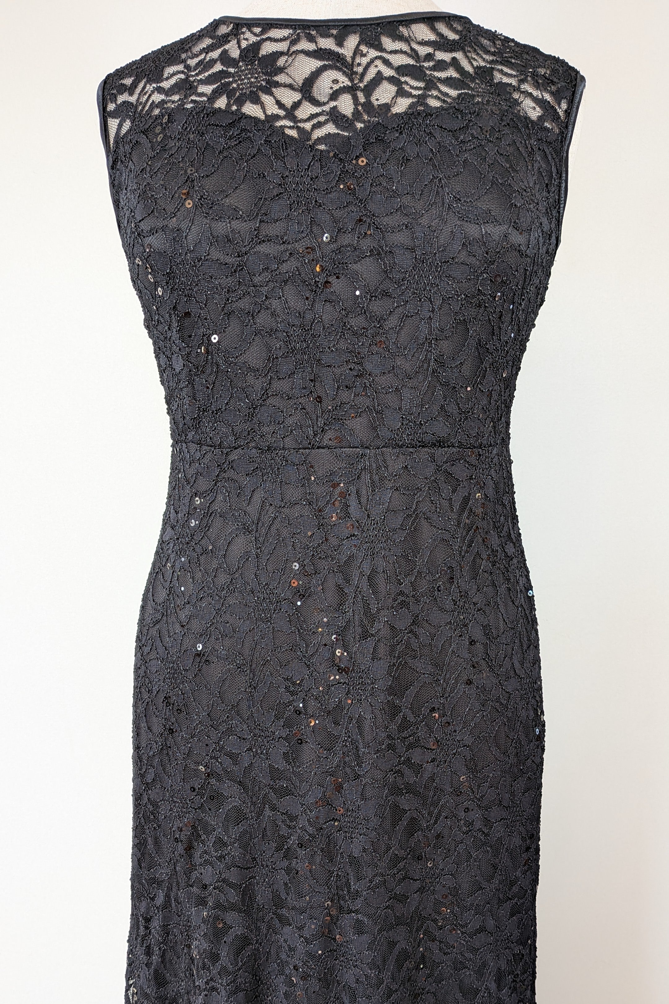 Caroline Morgan Black Lace Sleeveless Formal Dress Size 14 Brand New With Tags RRP $150
