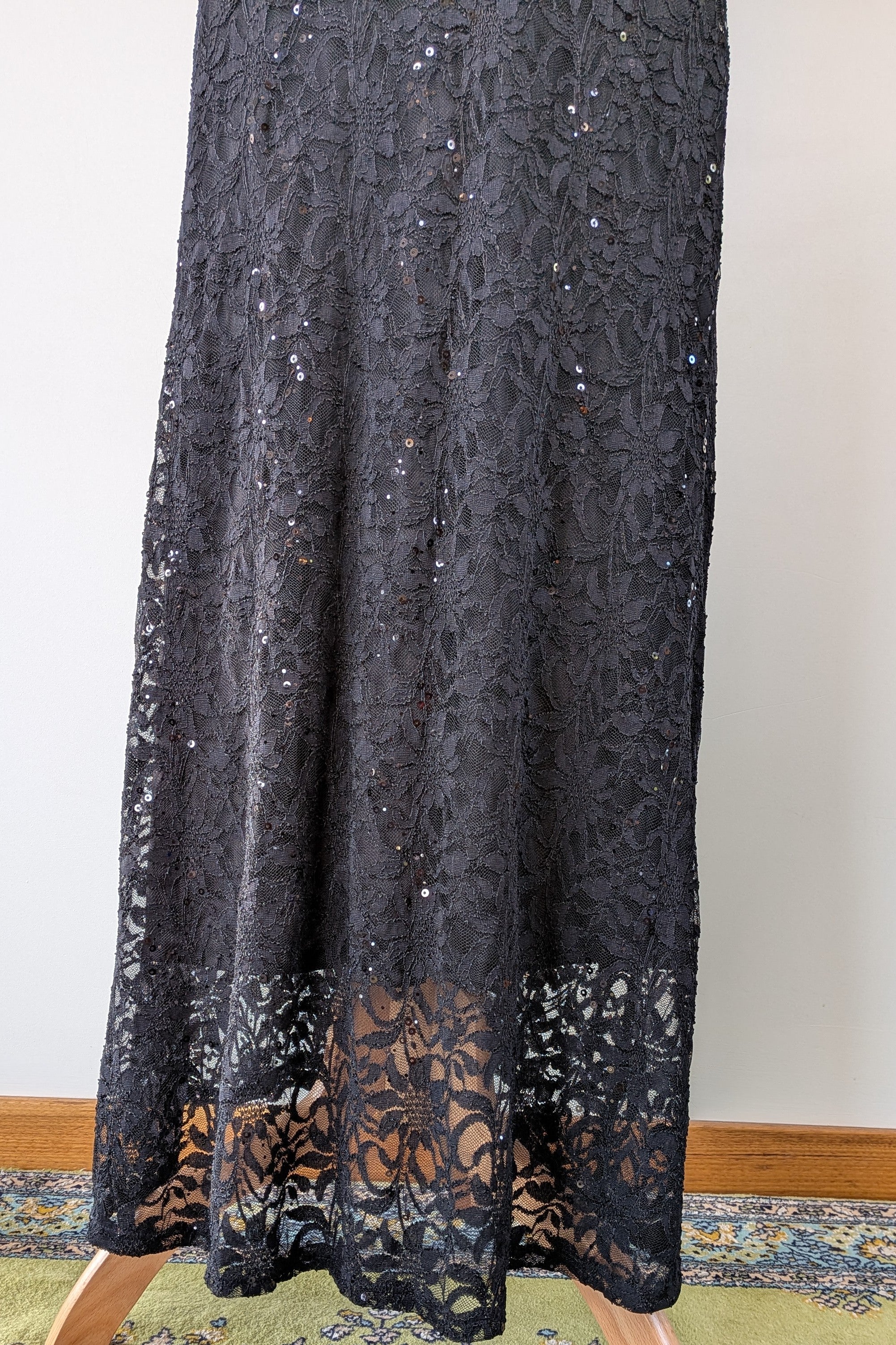 Caroline Morgan Black Lace Sleeveless Formal Dress Size 14 Brand New With Tags RRP $150