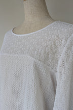 Blue Illusion 100% Organic Cotton White Embroidered Bell Sleeve Shirt Size M