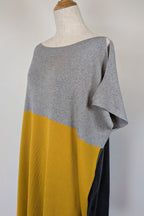 Uimi Colour Block Egyptian Cotton & Cashmere Knit Dress Size S-M