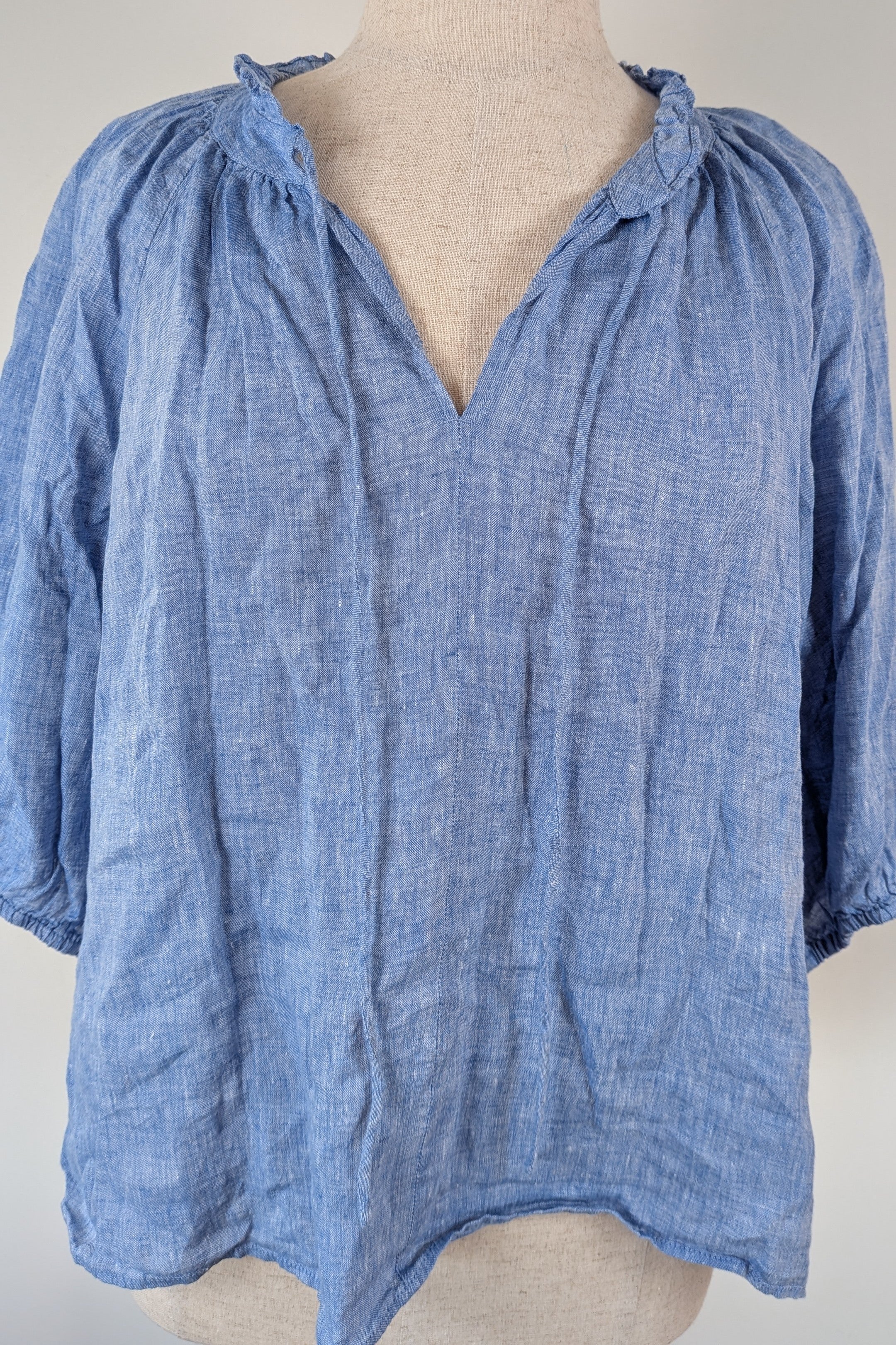 Sussan Ocean Blue 100% Linen Top Size 18 Brand New With Tags RRP $79.95