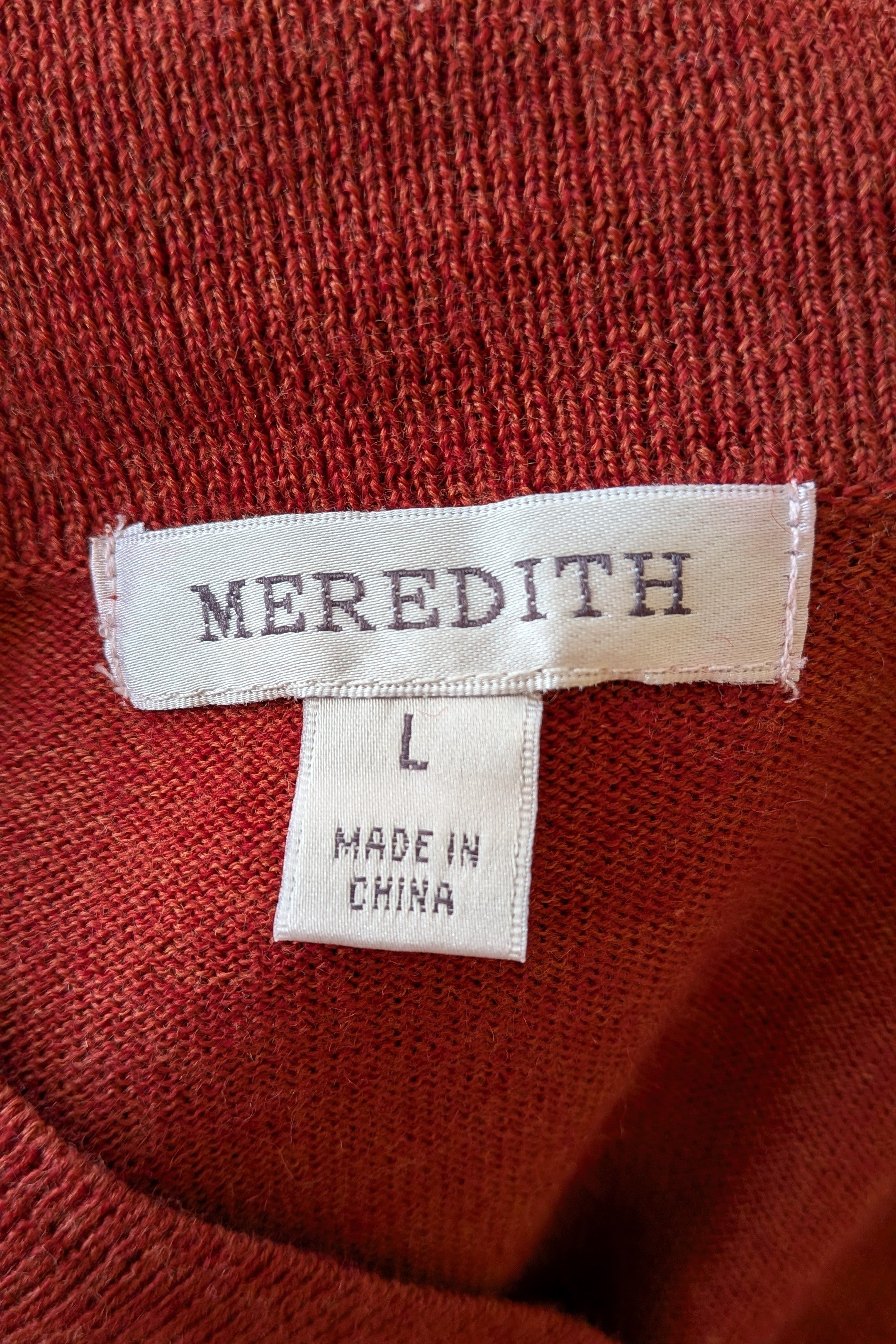 Vintage 90s Meredith Rust Long Cardigan Size 12